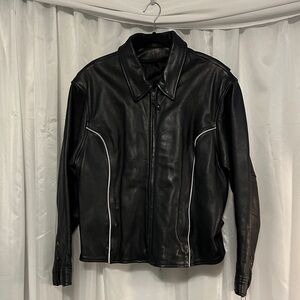 Women’s Black Leather Motorcycle Jacket